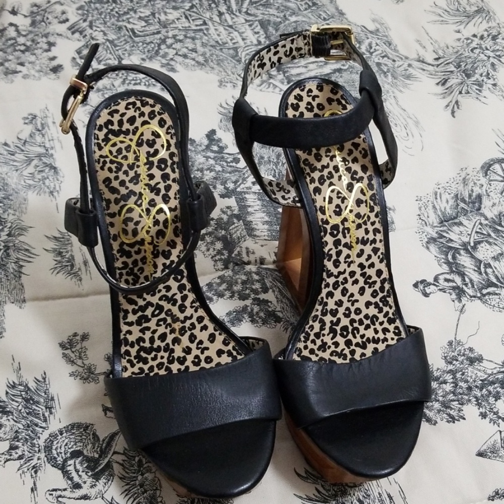 Jessica Simpson Black Sandals 8.5